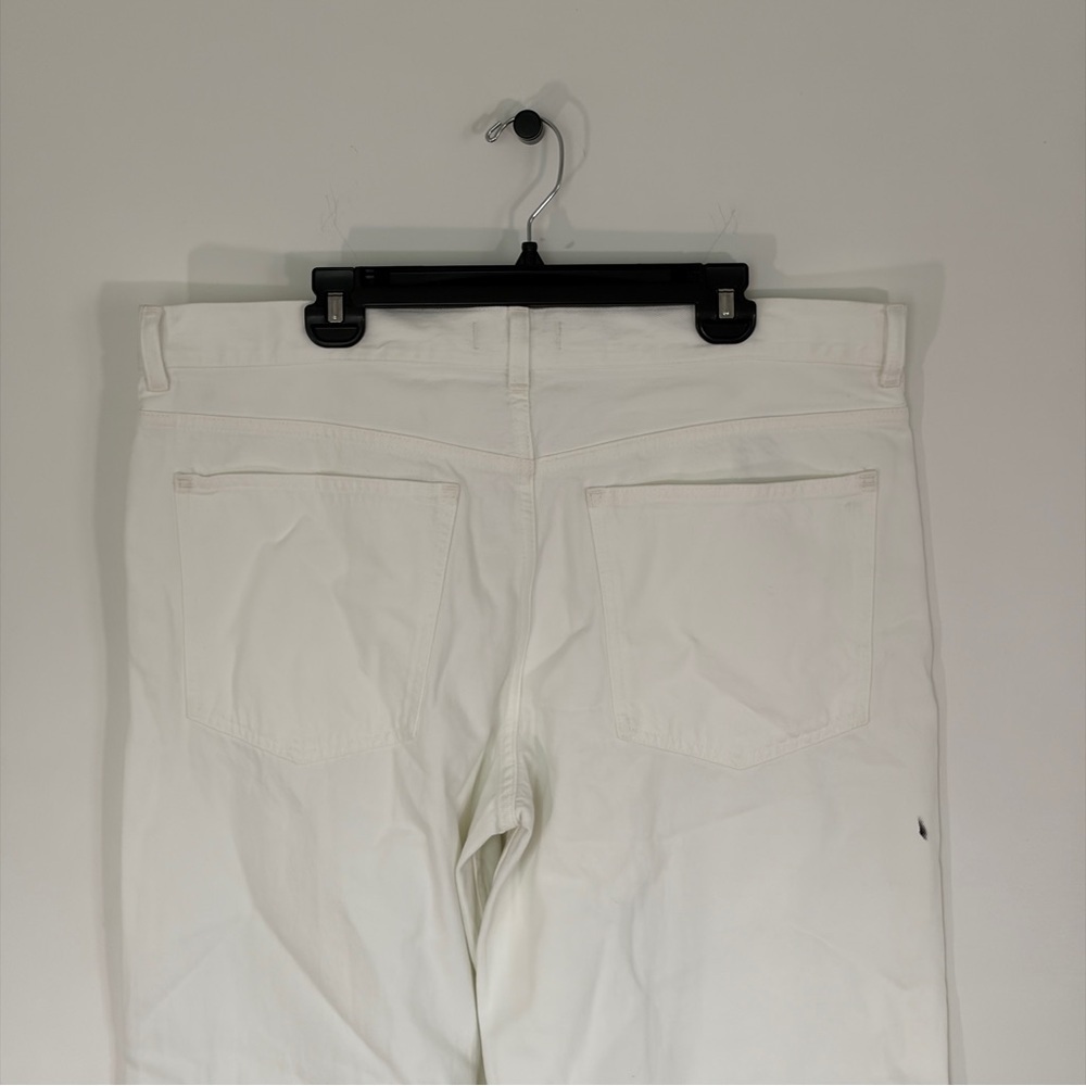 NWT Madewell Low-Slung Baggy Wide Leg White Denim Jeans rigid cotton size 32 - Picture 7 of 15